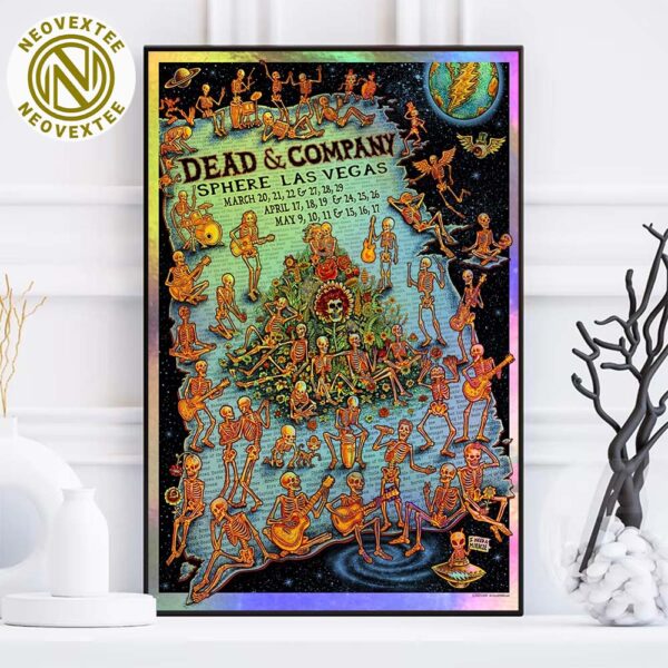 Dead And Company Poster In Las Vegas At Sphere Poster Dead Forever Tour 2025 On March April And May 2025 Poster Canvas