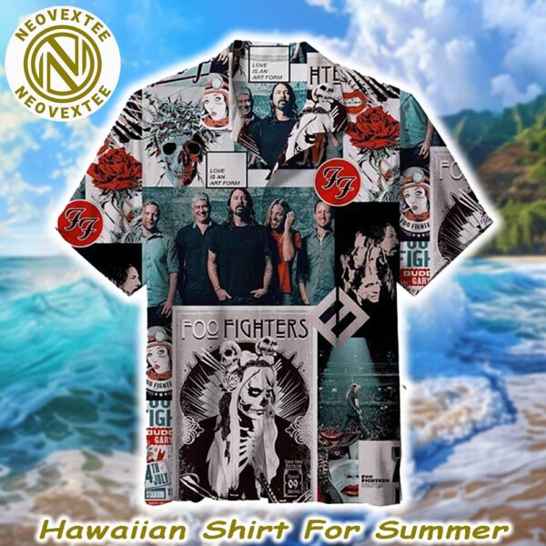 Foo Fighters Cool Love Is An Art Form Aloha Music Summer Hawaiian Shirt