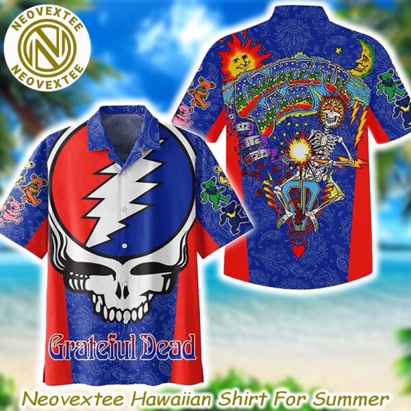 Grateful Dead Big Logo Gift For Fan Music Aloha Hawaiian Shirt