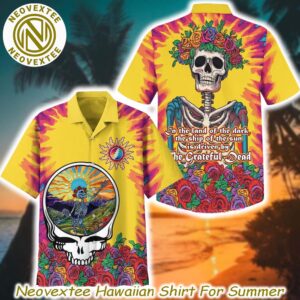 Grateful Dead In The Land Of The Dark The Ship Of The Sun Is Drawn By The Grateful Dead Hawaiian Shirt