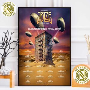 Jason Bonham Celebrating 50 Years Of Physical Graffiti Tour 2025 Dates List Home Decor Poster Canvas