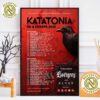 Katatonia Band UK And Europe Tour 2025 Dates List With Guests Evergrey And Klogr Poster Canvas