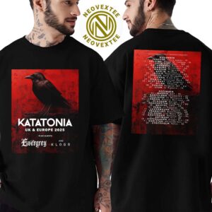 Katatonia Band UK And Europe Tour 2025 Dates List With Guests Evergrey And Klogr Two Sides Print T-Shirt