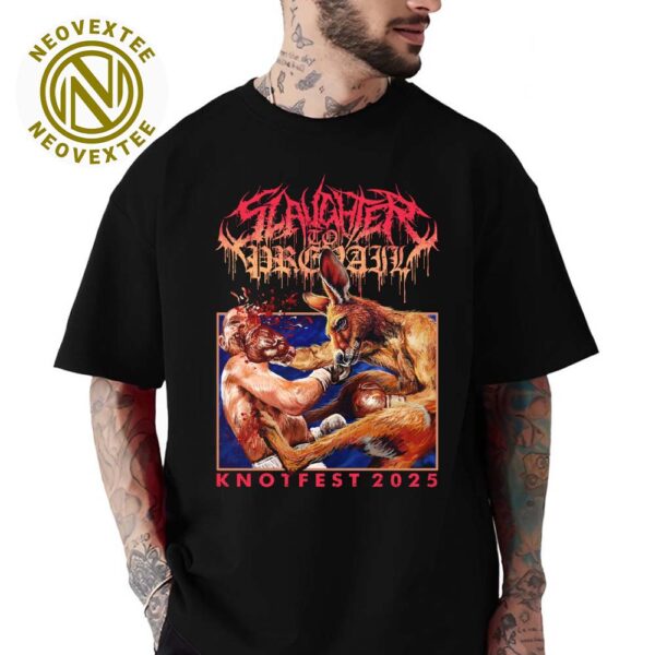 Knotfest 2025 Merch Slaughter To Prevail Australia Boxing Kangaru Classic T-Shirt