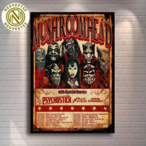 Mushroomhead Band Tour 2025 With Special Guests Psychostick Black Satellite And Mind Incision Dates List Poster Canvas