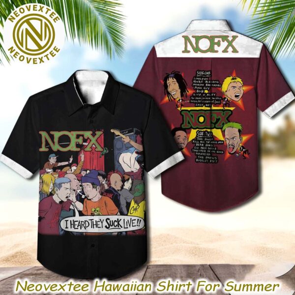 NOFX Album I Heard They Suck Live Cover Gift For Fan Aloha Summer Hawaiian Shirt