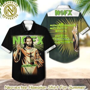 Nofx Never Trust A Hippy Cover Hawaiian Shirt Gift For Family 2025