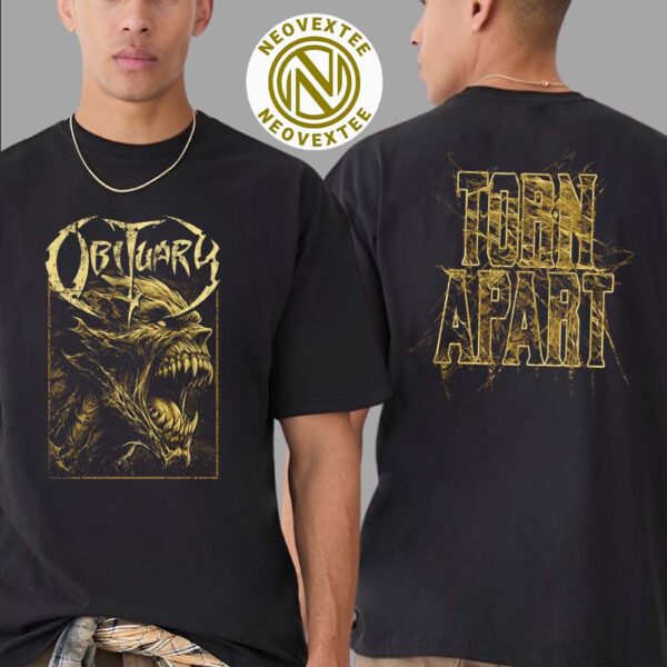 Obituary Merch Tee Torn Apart Cover Two Sides Print Unisex T-Shirt