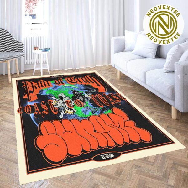 Pain Of Truth And Sunami Coast To Coast Split 2025 Gift For Fan Rug Carpet