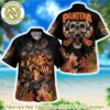 Pantera Logo And Trees Pattern Summer Aloha Hawaiian Shirt And Beach Short