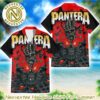 Pantera Skull Fire With Black Background Music Aloha Summer Hawaiian Shirt