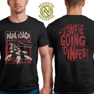 Papa Roach Merch Tee Were Coming To Infest Two Sides Print Vintage T-Shirt