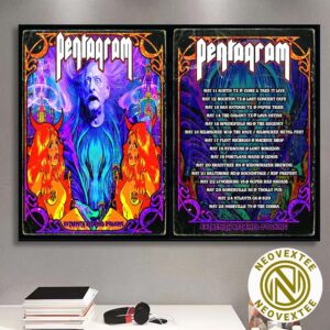Pentagram Band US Tour 2025 Dates List Start In Austin TX On May 11 Home Decor Poster Canvas