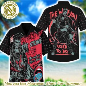 Queens Of The Stone Age The End Is Nero World Tour Used To Do Aloha Music 2025 Hawaiian Shirt