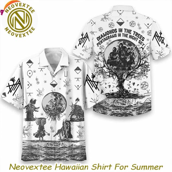 Sleep Token Diamonds In The Trees Pentacrams In The Night Sky Ascensionism Aloha Summer Hawaiian Shirt