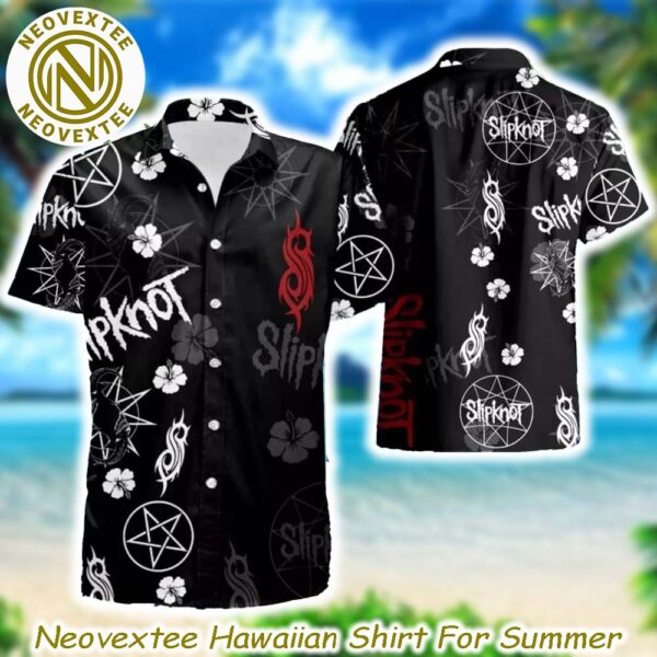 Slipknot Band Rotting Goat Black Background Aloha Summer Music Hawaiian Shirt