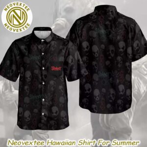 Slipknot Button Down Black Background Aloha Music Summer 2025 Hawaiian Shirt