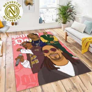 Snoop Dogg Rapper Young Photo Fashion Style Pink Background Rug Carpet