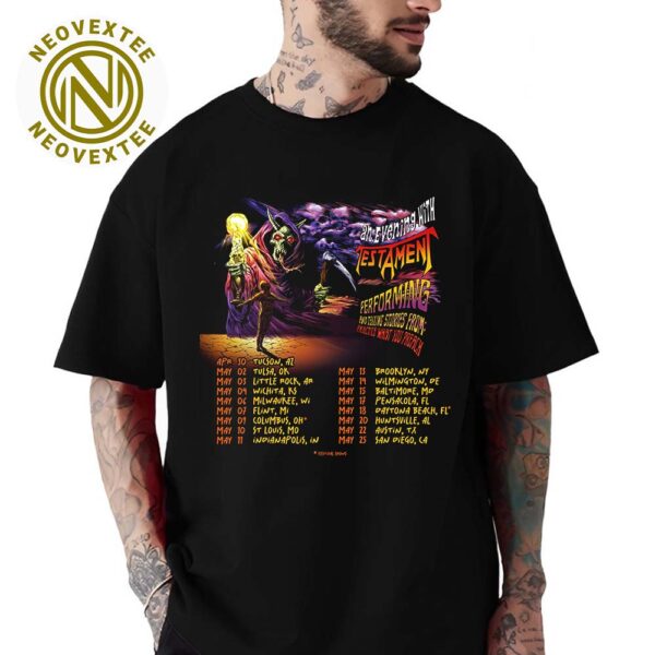 Testament Celebrate 35th Anniversary Of Practice What You Preach An Evening With US Tour 2025 Dates List Unisex T-Shirt