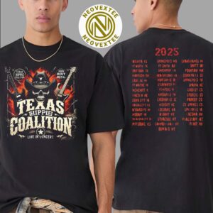 Texas Hippie Coalition Live In Concert Merch Tour 2025 Two Sides Print Unisex T-Shirt