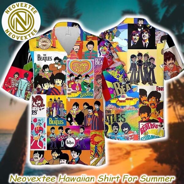 The Beatles Animated Montage Summer Aloha Music Gift For Fan Hawaiian Shirt