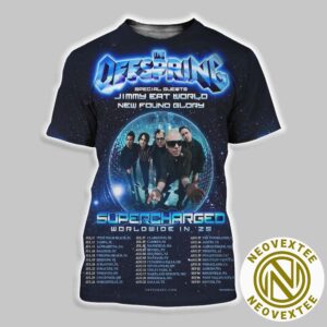 The Offspring Supercharged Worldwide In ’25 Tour With Special Guests Jimmy Eat World And New Found Glory Dates List 2025 All Over Print Shirt