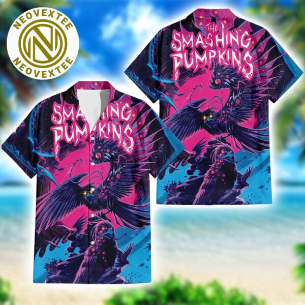 The Smashing Pumpkins Band Las Vegas NV Art Crow Aloha Summer Hawaiian Shirt