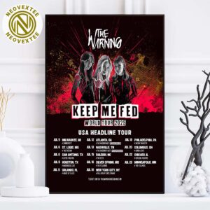 The Warning Band Keep Me Fed World Tour 2025 USA Headline Tour Dates List Home Decor Poster Canvas