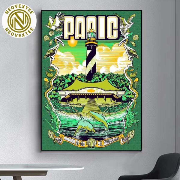 Widespread Panic Band Concert Poster In Florida At St Augustine Amphitheatre On March 21-23 2025 Home Decor Poster Canvas