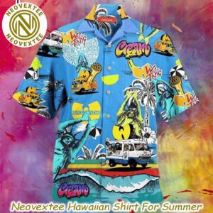 Wu Tang Clan Cream Statue of Liberty Summer Gift For Fan Music Hawaiian Shirt