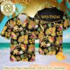 Wu Tang Clan Floral With Logo Yellow And White Background Hawaiian Shirt