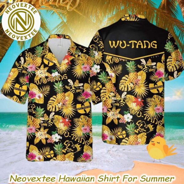 Wu Tang Clan Floral Pattern Summer Vacation Hawaiian Shirt