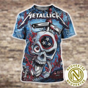 Metallica Pop-Up Shop Poster M72 Nashville TN At Nissan Stadium On No Repeat Weekend May 1st And 3rd M72 North America Tour 2025 All Over Print Shirt