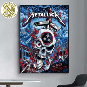 Metallica Pop-Up Shop Poster M72 Nashville TN At Nissan Stadium On No Repeat Weekend May 1st And 3rd M72 North America Tour 2025 Poster Canvas