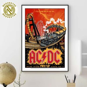 ACDC Dallas PWR UP Tour North America 2025 Poster In Dallas TX At AT&T Stadium On April 14 2025 Home Decor Poster Canvas