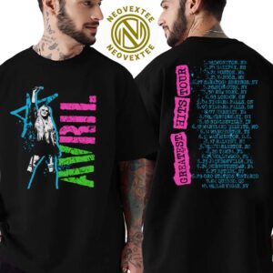 Avril Lavigne Exclusive Greatest Hits Tour 2025 Dates List Two Sided Print Vintage T-Shirt