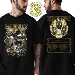 Babymetal Merchandise Kon Kon UK And Europe Arena Tour 2025 Two Sided Print Unisex T-Shirt