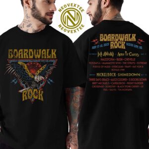 Boardwalk Rock Festival Eagle Lineup Tee 2025 Ocean City MD On May 17-18 2025 Two Sided Print Classic T-Shirt
