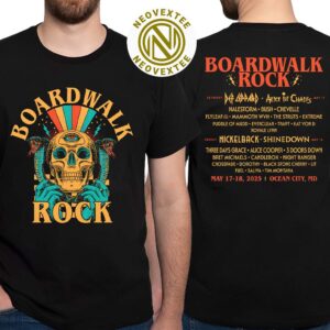 Boardwalk Rock Festival Skull Lineup Tee For Ocean City MD On May 17-18 2025 Cover Two Sided Print Unisex T-Shirt