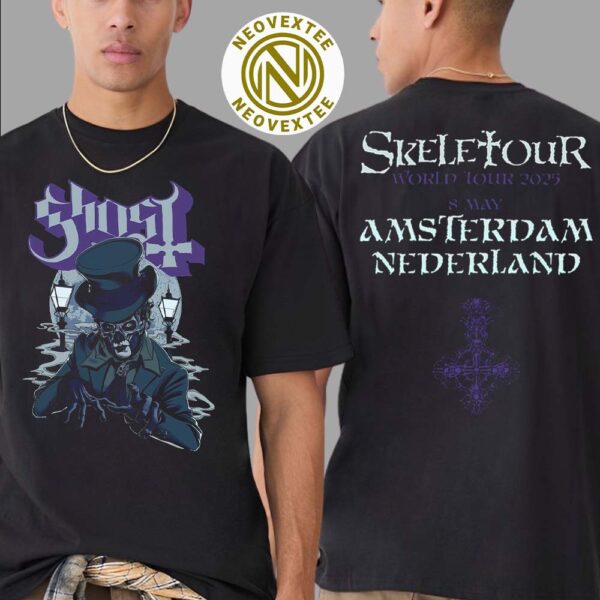 Ghost Amsterdam Nederland Pop-Up Store Merch Tee On May 8 Skeletour World Tour 2025 At Ziggo Dome Unisex T-Shirt