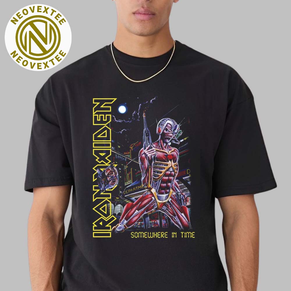 Iron Maiden Legacy Collection Somewhere In Time Album Tee Black Classic T-Shirt Iron Maiden Legacy Collection Somewhere In Time Album Tee Black Classic T-Shirt
