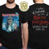 Iron Maiden Run For Your Lives World Tour 2025 Dates List Two Sided Print T-Shirt