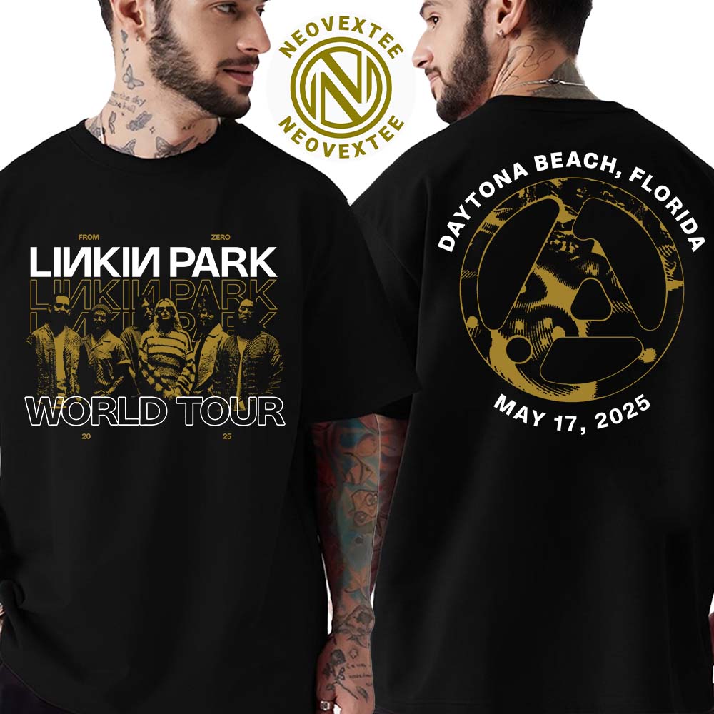 Linkin Park Daytona Beach Florida Tee On May 17 From Zero World Tour 2025 At Daytona International Speedway T-Shirt Linkin Park Daytona Beach Florida Tee On May 17 From Zero World Tour 2025 At Daytona International Speedway T-Shirt