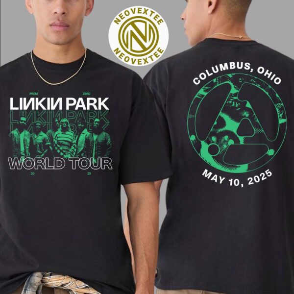 Linkin Park Sonic Temple Fest Merch Tee In Columbus Ohio On May 10 FZ World Tour 2025 Two Sided Print T-Shirt