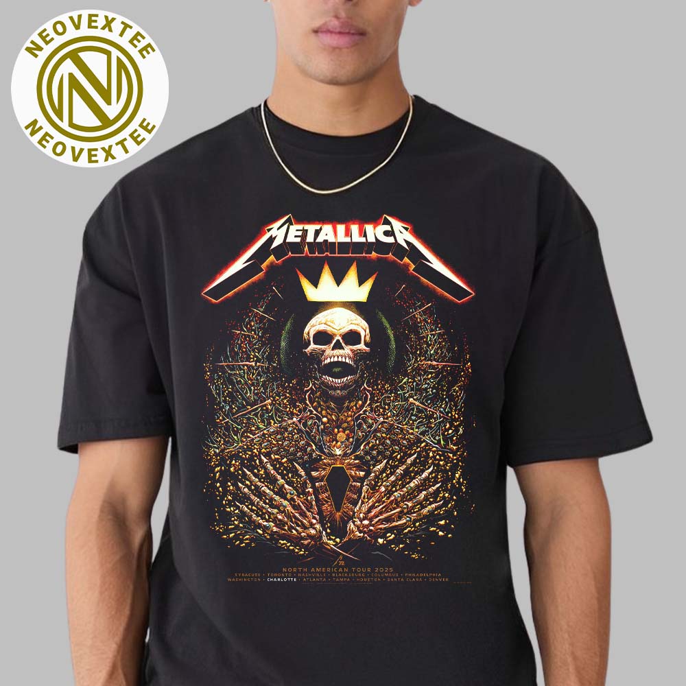 Metallica Charlotte NC Exclusive Pop-Up Shop Poster M72 Charlotte On May 31 2025 At Bank Of America Stadium Unisex T-Shirt Metallica Charlotte NC Exclusive Pop-Up Shop Poster M72 Charlotte On May 31 2025 At Bank Of America Stadium Unisex T-Shirt