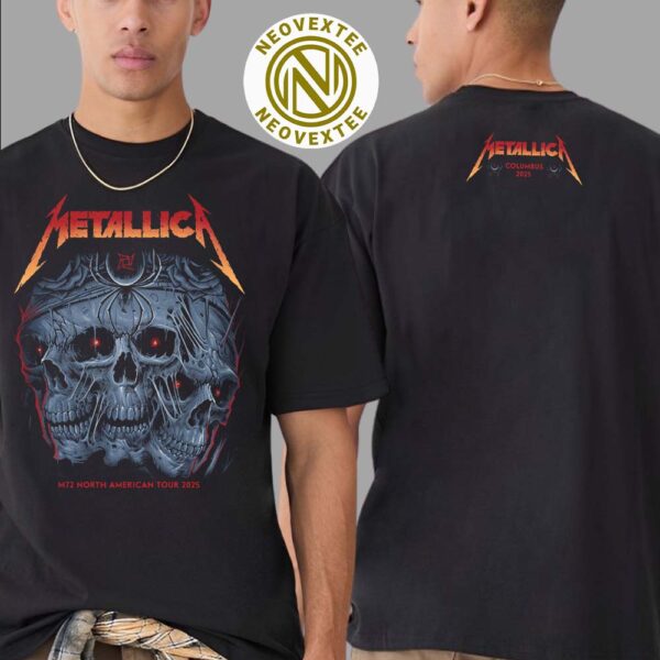 Metallica Columbus OH Exclusive Tee M72 Sonic Temple Pop-Up Shop At Historic Crew Stadium No Repeat Weekend On May 9 And 11 2025 Two Sided Print T-Shirt