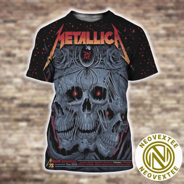Metallica Columbus OH Poster For M72 Sonic Temple Pop-Up Shop At Historic Crew Stadium No Repeat Weekend On May 9 And 11 M72 North American 2025 All Over Print Shirt