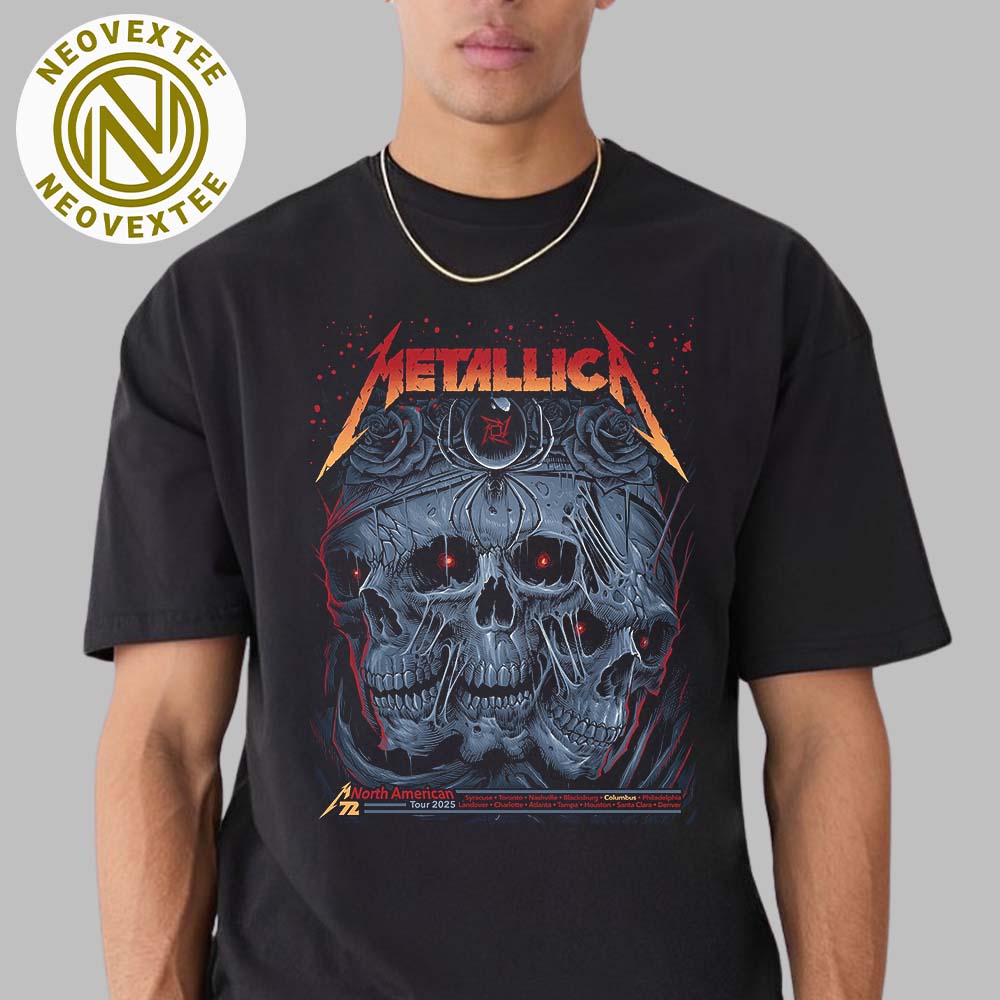 Metallica Columbus OH Poster For M72 Sonic Temple Pop-Up Shop At Historic Crew Stadium No Repeat Weekend On May 9 And 11 M72 North American 2025 Unisex T-Shirt Metallica Columbus OH Poster For M72 Sonic Temple Pop-Up Shop At Historic Crew Stadium No Repeat Weekend On May 9 And 11 M72 North American 2025 Unisex T-Shirt