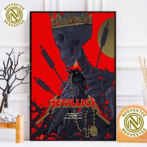 Metallica Columbus OH Tonight Poster At M72 Sonic Temple Night 1 At Historic Crew Stadium On May 9 2025 Art By Vance Kelly Home Decor Poster Canvas