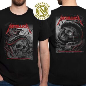 Metallica Full Show Poster M72 Nashville TN Art By Maxx242 At Nissan Stadium On No Repeat Weekend May 1 And May 3 2025 Two Sided Print Unisex T-Shirt